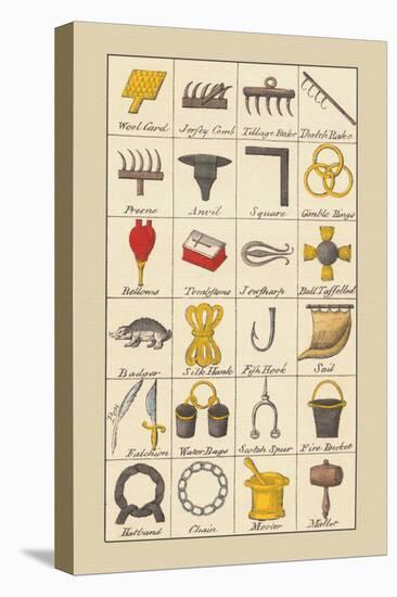 Heraldic Symbols: Wool Card and Jersey Comb-Hugh Clark-Stretched Canvas