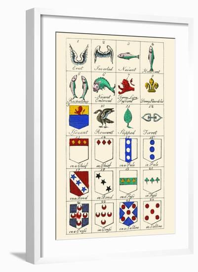 Heraldry - Charges-Hugh Clark-Framed Art Print