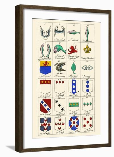 Heraldry - Charges-Hugh Clark-Framed Art Print