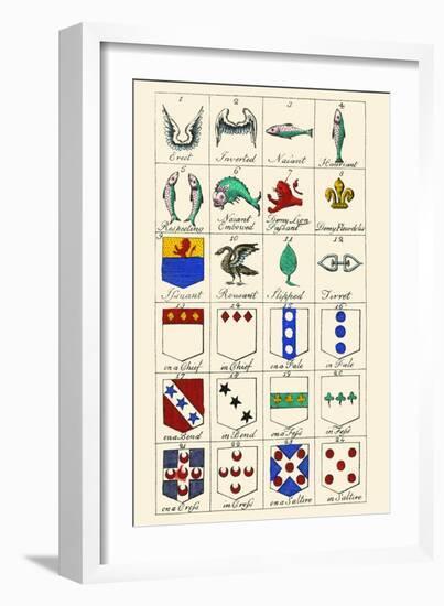 Heraldry - Charges-Hugh Clark-Framed Art Print