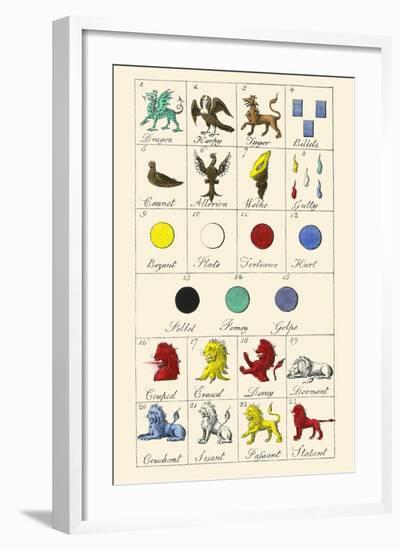 Heraldry - Charges-Hugh Clark-Framed Art Print