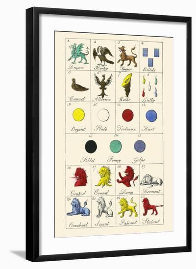 Heraldry - Charges-Hugh Clark-Framed Art Print