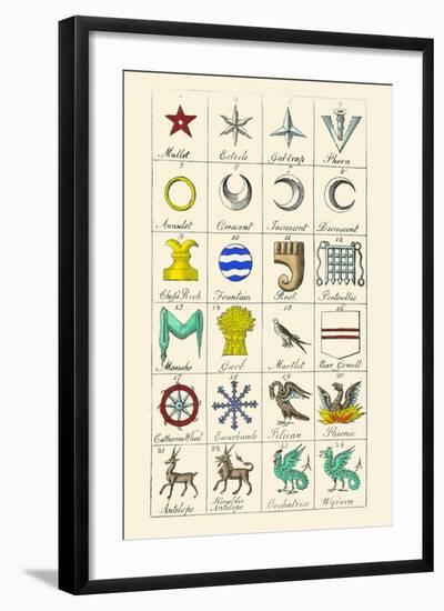 Heraldry - Charges-Hugh Clark-Framed Art Print