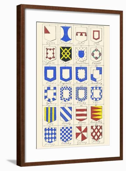 Heraldry Sub-Ordinaries-Hugh Clark-Framed Art Print