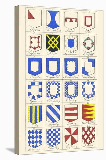 Heraldry Sub-Ordinaries-Hugh Clark-Stretched Canvas