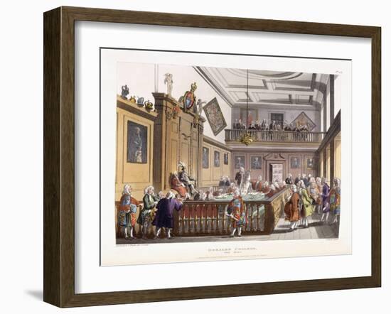 Heralds College: the Hall, from 'The Microcosm of London', 1808-1810-null-Framed Giclee Print