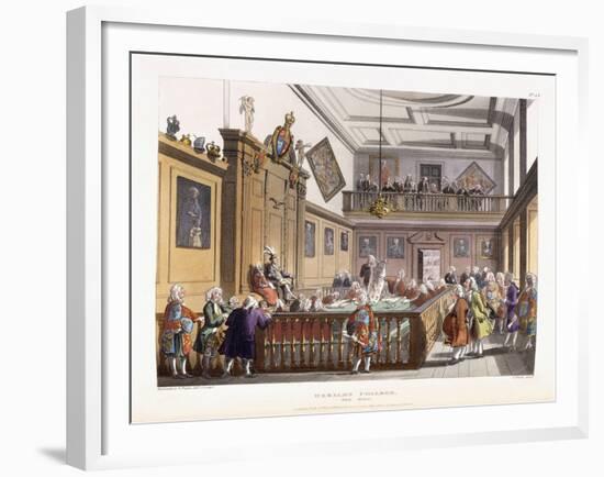 Heralds College: the Hall, from 'The Microcosm of London', 1808-1810-null-Framed Giclee Print