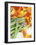 Heralds of Spring: Green Asparagus and Tulips-Linda Burgess-Framed Photographic Print