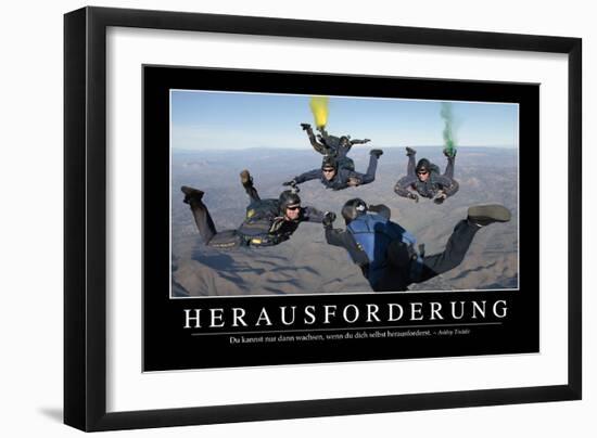 Herausforderung: Motivationsposter Mit Inspirierendem Zitat-null-Framed Premium Photographic Print