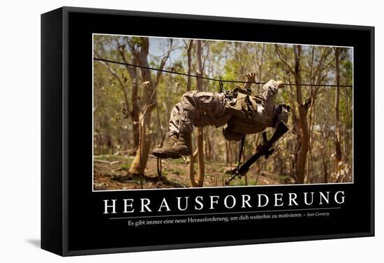 Herausforderung: Motivationsposter Mit Inspirierendem Zitat-null-Framed Stretched Canvas