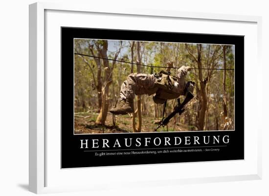 Herausforderung: Motivationsposter Mit Inspirierendem Zitat-null-Framed Photographic Print