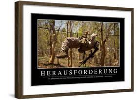 Herausforderung: Motivationsposter Mit Inspirierendem Zitat-null-Framed Photographic Print