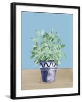 Herb Garden V White Navy-Beth Grove-Framed Art Print