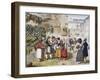 Herb Sellers in Piazza Barberini in Rome-Achille Pinelli-Framed Giclee Print