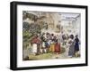 Herb Sellers in Piazza Barberini in Rome-Achille Pinelli-Framed Giclee Print