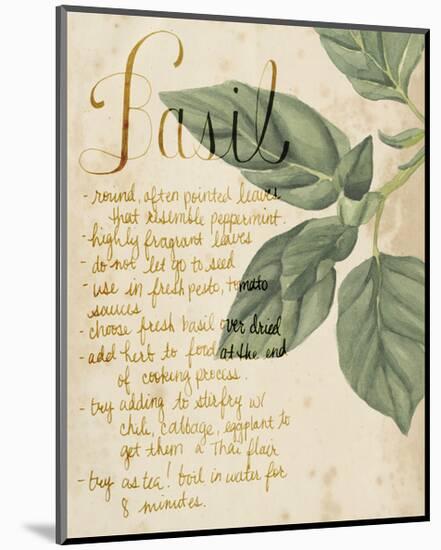 Herb Study I-Grace Popp-Mounted Art Print