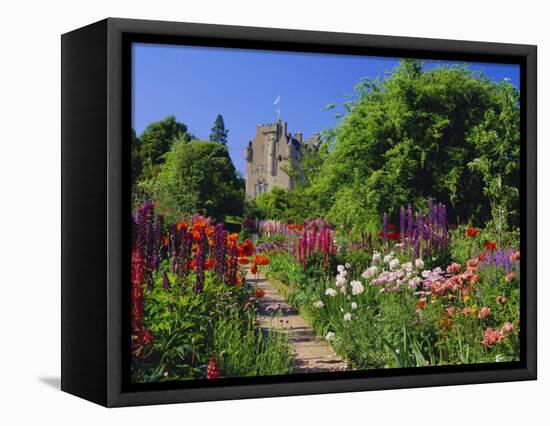 Herbaceous Borders in the Gardens, Crathes Castle, Grampian, Scotland, UK, Europe-Kathy Collins-Framed Stretched Canvas