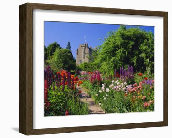 Herbaceous Borders in the Gardens, Crathes Castle, Grampian, Scotland, UK, Europe-Kathy Collins-Framed Photographic Print