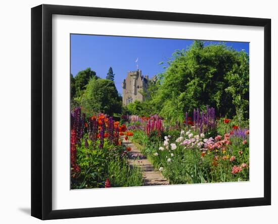 Herbaceous Borders in the Gardens, Crathes Castle, Grampian, Scotland, UK, Europe-Kathy Collins-Framed Photographic Print