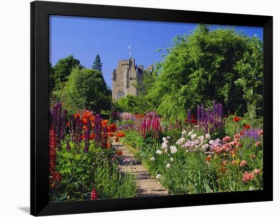 Herbaceous Borders in the Gardens, Crathes Castle, Grampian, Scotland, UK, Europe-Kathy Collins-Framed Photographic Print