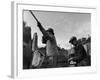 Herbert Lee Pratt Firing His Gun Toward a Grouse While the Loader Reloads Ammunition-John Phillips-Framed Photographic Print