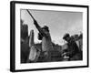 Herbert Lee Pratt Firing His Gun Toward a Grouse While the Loader Reloads Ammunition-John Phillips-Framed Photographic Print