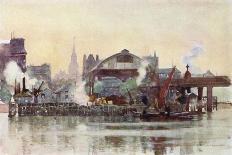 Southwark Bridege with Boats-Herbert Marshall-Art Print