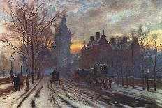 Embankment in Winter-Herbert Marshall-Art Print