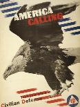 America Calling, Take Your Place in Civilian Defense, c.1941-Herbert Matter-Framed Art Print