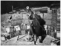 Hut and Mt. Erebus Photographed by Moonlight, 13th June 1911-Herbert Ponting-Photographic Print