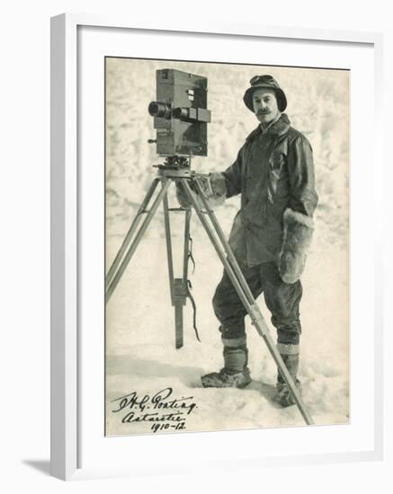 Herbert Ponting with His Camera in the Antarctic-null-Framed Photographic Print