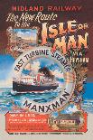 New Route to the Isle of Man Via Heysham on the Fast Turbine Steamer Manxman-Herbert Steventon-Laminated Art Print