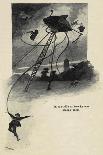 An Illustration From War Of the Worlds-Herbert Wells-Framed Stretched Canvas