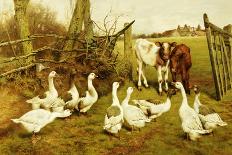 The Disputed Gate-Herbert William Weekes-Stretched Canvas