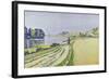 Herblay, La River-Paul Signac-Framed Giclee Print