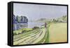 Herblay, La River-Paul Signac-Framed Stretched Canvas