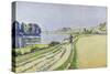 Herblay, La River-Paul Signac-Stretched Canvas