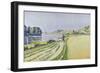Herblay, La River-Paul Signac-Framed Giclee Print