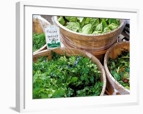 Herbs and Greens, Ferry Building Farmer's Market, San Francisco, California, USA-Inger Hogstrom-Framed Photographic Print