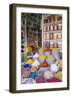 Herbs and Spices for Sale in Souk, Medina, Marrakesh, Morocco, North Africa, Africa-Stephen Studd-Framed Photographic Print