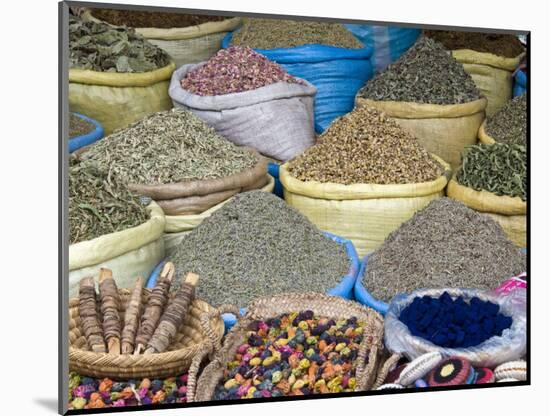 Herbs and Spices for Sale in the Souk, Marrakech (Marrakesh), Morocco, North Africa, Africa-Nico Tondini-Mounted Photographic Print