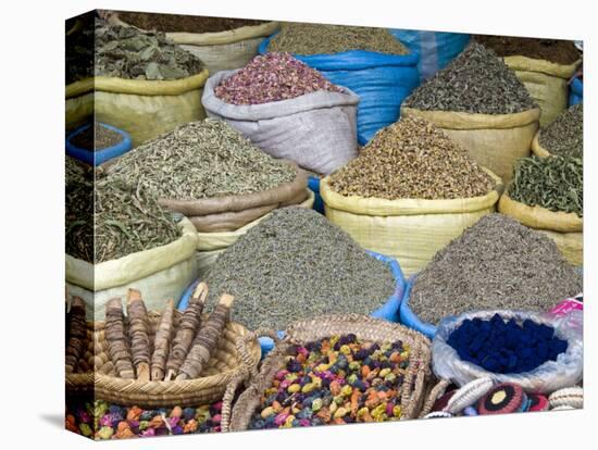 Herbs and Spices for Sale in the Souk, Marrakech (Marrakesh), Morocco, North Africa, Africa-Nico Tondini-Stretched Canvas