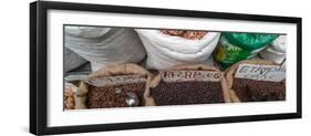 Herbs for sale at a market stall, Turkish Bazaar, Acre (Akko), Israel-null-Framed Photographic Print