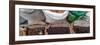 Herbs for sale at a market stall, Turkish Bazaar, Acre (Akko), Israel-null-Framed Photographic Print