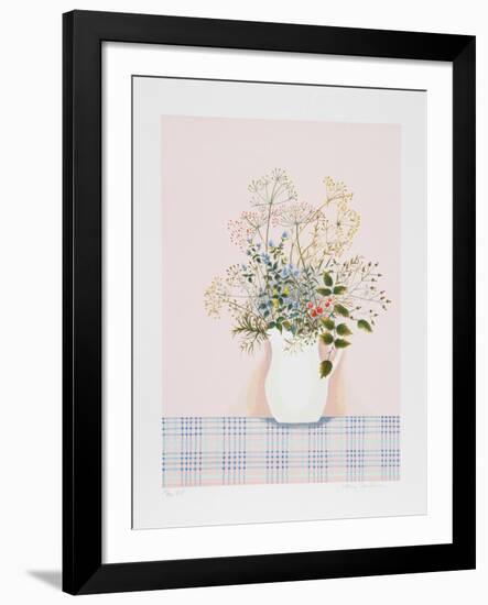 Herbs on Pink Background-Mary Faulconer-Framed Limited Edition