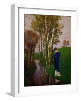 Herbstgedanken - Autumnthoughts,1886-Arnold Böcklin-Framed Giclee Print