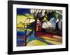 Herbstlandschaft mit Baum (1910)-Wassily Kandinsky-Framed Art Print