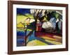 Herbstlandschaft mit Baum (1910)-Wassily Kandinsky-Framed Art Print