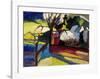 Herbstlandschaft mit Baum (1910)-Wassily Kandinsky-Framed Art Print