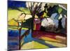 Herbstlandschaft mit Baum (1910)-Wassily Kandinsky-Mounted Art Print